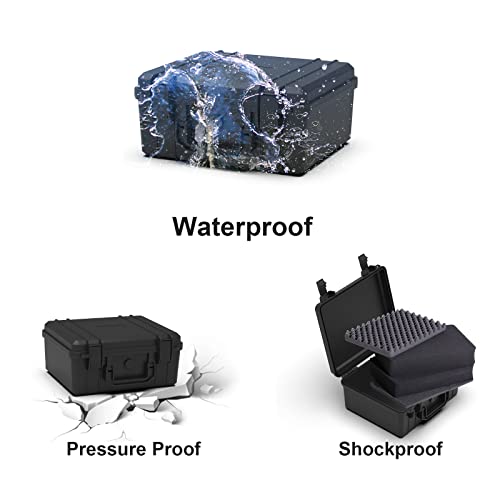 Ant Mag Waterproof Hard Case with Pick & Pluck Foam - 10.3x7.9x4.7 inch Interior - Protective Travel Storage Box for Cameras, Drones, Tools & Equipment - style: 10.3*7.9*3.6in/4.8liter