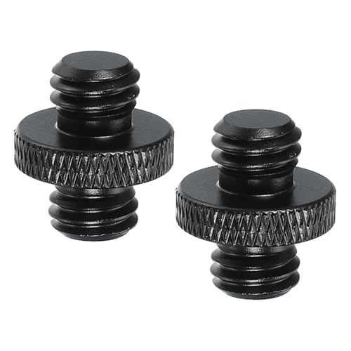 PATIKIL Tripod Screw Adapter 3/8" Male to 3/8" Male, 2 Pcs Tripod Nut Connectors Camera Mount Screw Camera Double Head Converter for Microphone Holder Magic Arms Accessories, 18 mm - size: 3/8" Male to 3/8" Male,18 mm