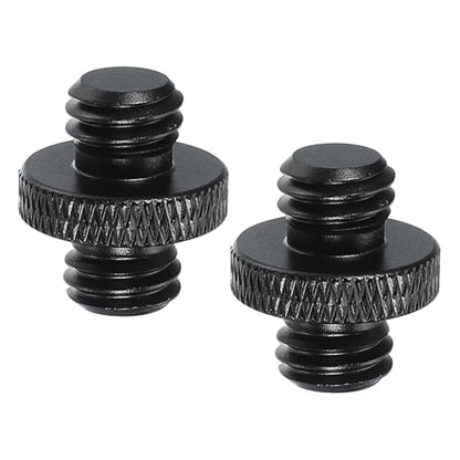 PATIKIL Tripod Screw Adapter 3/8" Male to 3/8" Male, 2 Pcs Tripod Nut Connectors Camera Mount Screw Camera Double Head Converter for Microphone Holder Magic Arms Accessories, 18 mm - size: 3/8" Male to 3/8" Male,18 mm
