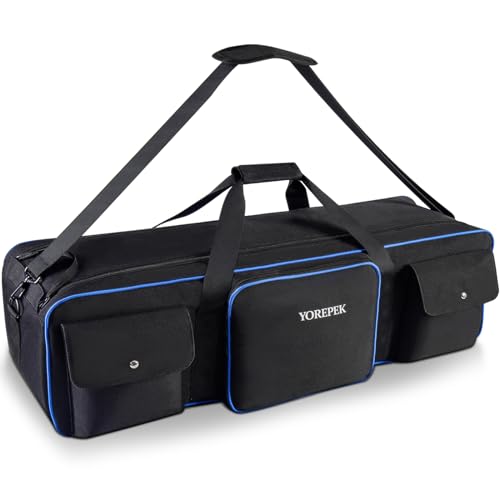 YOREPEK Tripod Carrying Case Bag 40.5", Resistant Light Stand Bag with 2 Protective Pads, Photo Studio Equipment Case fit Tripods Manfrotto, Monopods, Speaker Stands, Umbrellas, Accessories, Travel - color: 40.5*9.5*9.5