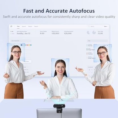 NexiGo HelloCam Pro, Webcam with Windows Hello, 1080P 60FPS Autofocus, True Privacy, Automatic Electronic Shutter, Computer Camera, Microphone, Facial Enhancement, HD USB Web Cam - style: Webcam with Windows Hello