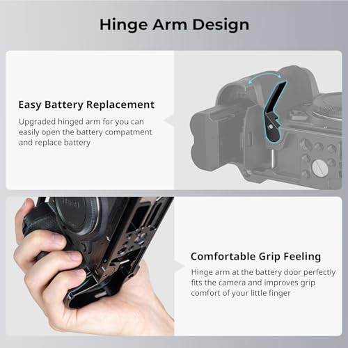 SmallRig X-H2 / X-H2S Camera Full Cage for FUJIFILM X-H2 / X-H2S, Aluminum Alloy Video Making Camera Rig with Cable Clamp for HDMI and HawkLock Quick Release Interface - 3934B