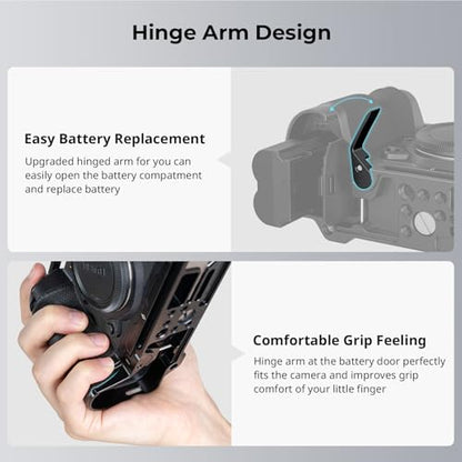 SmallRig X-H2 / X-H2S Camera Full Cage for FUJIFILM X-H2 / X-H2S, Aluminum Alloy Video Making Camera Rig with Cable Clamp for HDMI and HawkLock Quick Release Interface - 3934B
