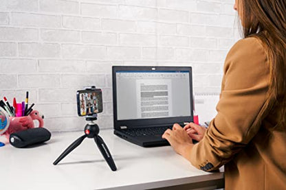 Manfrotto MTPIXIMII-B, PIXI Mini Tripod with Handgrip for Compact System Cameras, for DSLR, Mirrorless, Video, Made in Italy, Technopolymer and Aluminum, Black - style: PIXI Mini Made in Italy