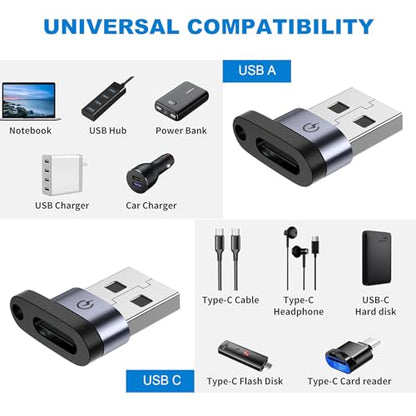 USB C to Micro Adapter, USB C to IP Adapter, Micro to USB C Adapter, USB C to USB Adapter,USB to USB C Adapter,USB C to USB B Adapter,9 Stück. - color: grey-9in1