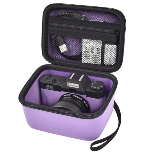 Comecase Vlogging Camera Case Compatible with for Duluvulu/for VJIANGER/for JGIPL/for TEBNGIHNM 4K Digital Cameras for Youtube. Vlog Camera Carrying Storage for Lens and Other Accessories - Purple - color: Purple, size: M
