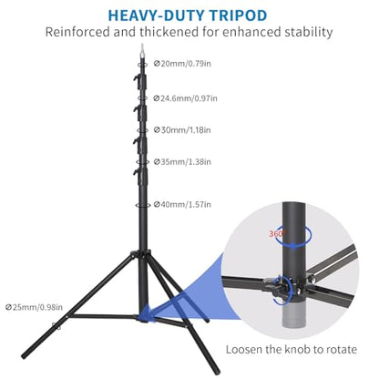 14.11X 13.12 FT Large Heavy Duty Backdrop Stand, Adjustable Photography Studio Photo Background Support System with Carry Bag for Parties, Events Decoration, Wedding, Birthday, Portrait