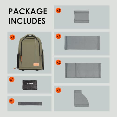TARION Camera Backpacks for Photographers - Camera Bag Photography Backpack with 15" Laptop Compartment Side Access Tripod Holder - Waterproof Rain Cover- Anti-theft Hidden Pocket - TB04 Green - color: Green