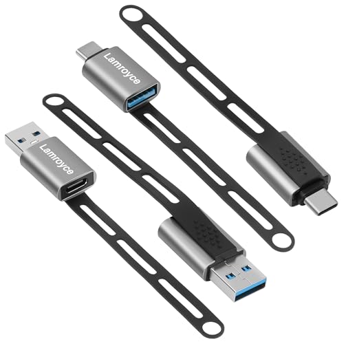 USB-C to USB Adapter 4 Pack, Portable 2*USB A 3.0 Male to USB C Female & 2*USB C 3.1 Male to USB A Female OTG Converter Connector, with Lanyard Keychain, Supports fast charging & 5Gbps Data Transfer - color: USB A to USB C & USB C to USB A, size: 4 Pack