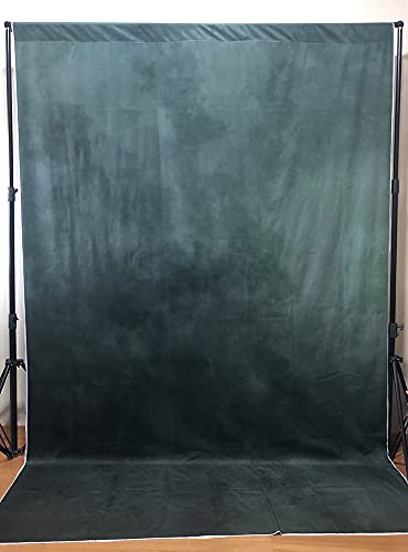 Kate 8×8ft Green Backdrop Abstract Muslin Dark Green Background Gradient Portrait Backdrop for Photographer Headshot Microfiber Photo Studio Props - size: 8×8ft
