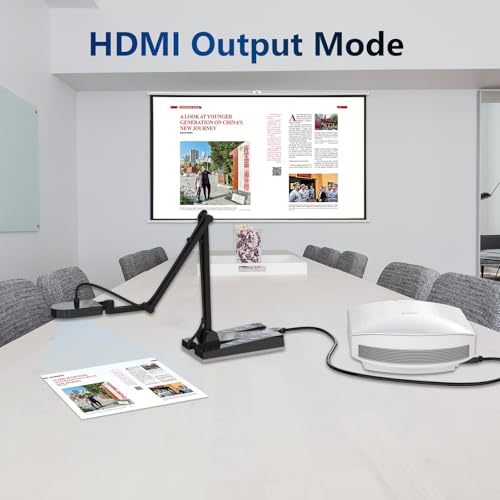 4K 15MP Webcam with Zoom, Autofocus, and Foldable Design for Windows Mac and Chromebooks, Document Camera for Online Classes, Video Conferencing, and Live Video Conferencing HSV229
