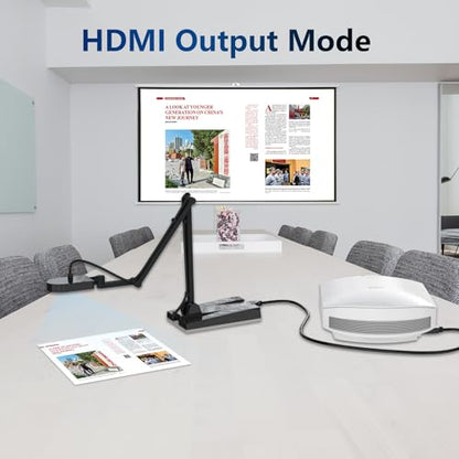 4K 15MP Webcam with Zoom, Autofocus, and Foldable Design for Windows Mac and Chromebooks, Document Camera for Online Classes, Video Conferencing, and Live Video Conferencing HSV229