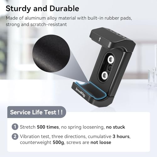 SmallRig Aluminum Power Bank Holder, Powerbank Mount Clamp Compatible with Width Range: 53 mm–84 mm (2.1–3.3 inches) and Thickness Range: 0 mm–18 mm (0–0.7 inch) Power Banks - BUB2336