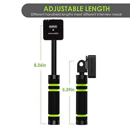 YOUSHARES Metal Handle for RODE Wireless Go 2 & Microphones, Stretchable Interview Mic Handle for Rode Go 2 Accessories - color: Mic Cover