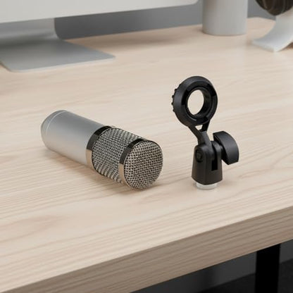 Microphone Holder for Mic Stand Condenser Mic Shock Mount Standard Interface Thread Compatible with Stand Devices with 3/8 Conversion for 0.9-Inch Shockproof Microphone Stands