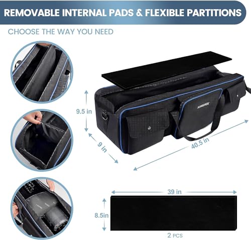 YOREPEK Tripod Carrying Case Bag 40.5", Resistant Light Stand Bag with 2 Protective Pads, Photo Studio Equipment Case fit Tripods Manfrotto, Monopods, Speaker Stands, Umbrellas, Accessories, Travel - color: 40.5*9.5*9.5