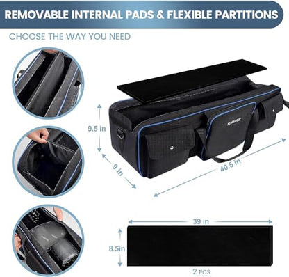 YOREPEK Tripod Carrying Case Bag 40.5", Resistant Light Stand Bag with 2 Protective Pads, Photo Studio Equipment Case fit Tripods Manfrotto, Monopods, Speaker Stands, Umbrellas, Accessories, Travel - color: 40.5*9.5*9.5