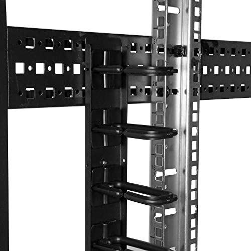 StarTech 20U Vertical Server Rack Cable Manager, D-Ring, 2.8ft (CMVER20UD) - style: 20U Vertical