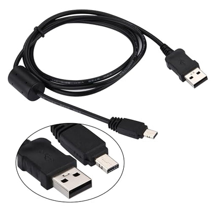 USB Cable Compatible with Casio Exilim Camera Charger, Compatible with Casio Exilim EX-Z77, Z75, Z29, Z80, Z90, H10, Z1080, ZR20, TR150, TR200, ZR1000, FC200S, FC300S, FC400S - style: For Casio-12 PIN