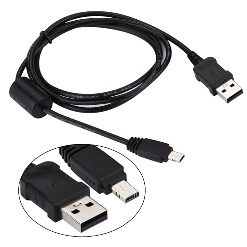 USB Cable Compatible with Casio Exilim Camera Charger, Compatible with Casio Exilim EX-Z77, Z75, Z29, Z80, Z90, H10, Z1080, ZR20, TR150, TR200, ZR1000, FC200S, FC300S, FC400S - style: For Casio-12 PIN