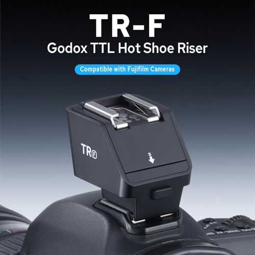 Godox TR-F TTL Hot Shoe Riser for Fujifilm Camera, Hot Shoe Extender for Godox iT30Pro-F/iT20-F/iT22-F/iM30/iM20/iM22 Mini Flash, 0-90° Tilt Adjustment, Raises 30mm Height, Reduce Lens Shadow - size: TR-F
