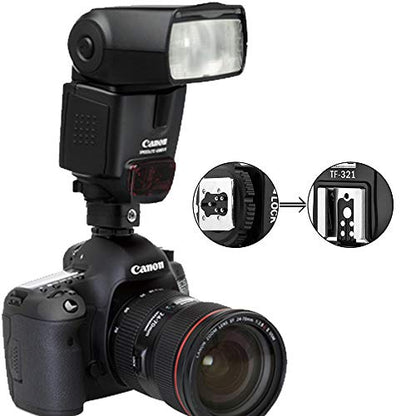 Pixel e-TTL Flash Hot Shoe Adapter with Extra PC Sync Port for Canon DSLRs and Flashguns