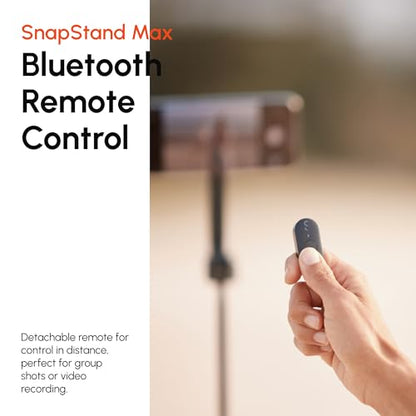 ShiftCam SnapStand Max – Magnetic Selfie Stick & Tripod – Compact, Foldable & Extendable with Tilt Head and Magnetic Bluetooth Remote (Stone, SnapStand Max) - color: Stone, size: SnapStand Max