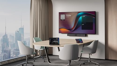 MeetingBar A25-031 - All-in-One 4K Video Conferencing Solution for Small Rooms with Triple 4K Cameras, 151° FOV, 8 Microphone Array, CTP25 Touch Panel, Compatible with Microsoft Teams and Zoom