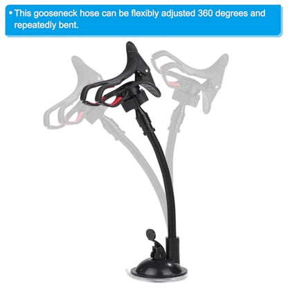 PATIKIL 8" Gooseneck, 2 Pcs 1/4"-20 Male to Male Thread Metal Universal Hose Flexible Arm Gooseneck Tube Extension Holder for Action Camera, Phone, Microphone, Black - size: 8"
