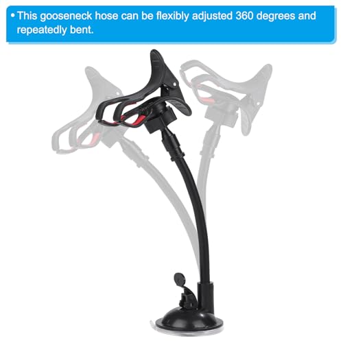 PATIKIL 16" Gooseneck, 2 Pcs 1/4"-20 Female to Male Thread Metal Universal Hose Flexible Arm Gooseneck Tube Extension Holder for Action Camera, Phone, Microphone, Black - size: 16 Inch