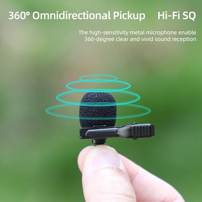 Lavalier Microphone Compatible for Insta360 Ace Pro/360 Ace, Noise Cancelling Microphone Type C Microphone Cable 1.5 m