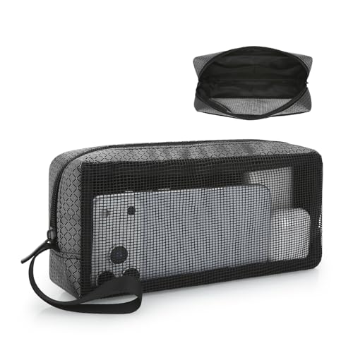 E-Tree Mesh Tech Pouch,Electronics Organizer Case Bag,Travel Accessories | portable laptop charger organizer with handle strap,for cable,cord,power bank,electric computer accessories