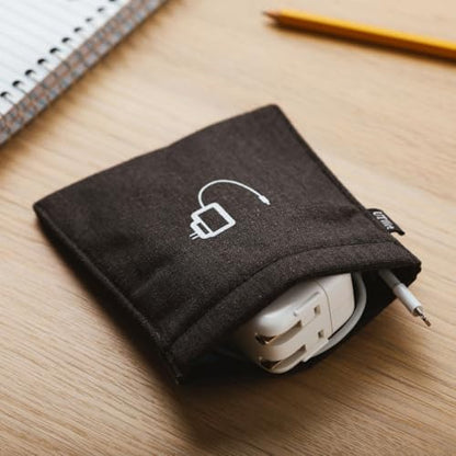 UT Wire Pocket Mobile Charger Case Pouch (Black, Charger Case | 2 Pack) - color: Black, size: Charger Case | 2 Pack