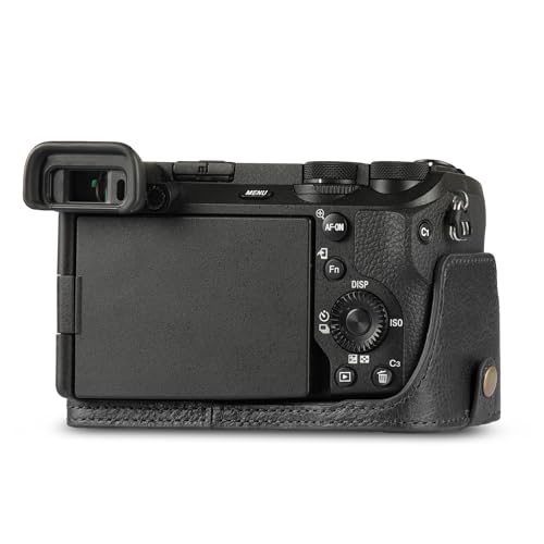 Mega Gear Genuine Leather Camera Case for Sony Alpha a6700 (16-50mm) - Stylish and Protective - Black - color: Black