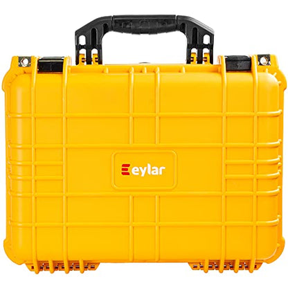 Eylar Standard 16" Gear, Equipment, Hard Camera Case Waterproof with Foam TSA Standards - color: Yellow