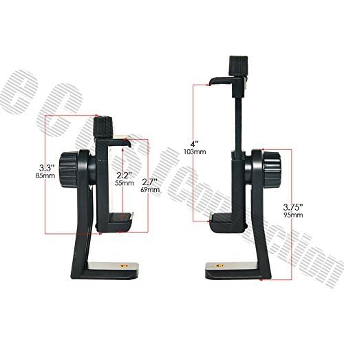 Acuvar Universal Phone Tripod Mount Adapter with Ｗireless Camera Remote, Cell Phone Holder with Adjustable Clamp for Selfie Stick Monopod Compatible with iPhone, Samsung - style: 3) Rotating Phone Mount + Remote