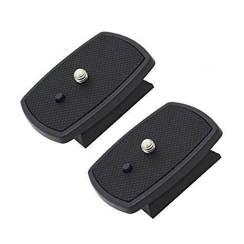 2 Pack Tripod Quick Release Plate Camera Mount Adapter Replacement for Amazon Basics 60" Velbon CX-444 CX-888 CX-460 CX-460mini CX-470 CX-570 CX-690 DF-50 VCT-D580RM VCT-D680RM VCT-R640