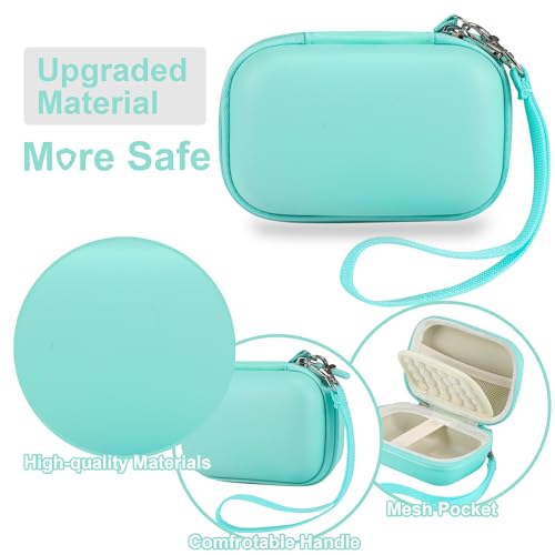 Leayjeen Hard EVA Camera Case Compatible with Canon PowerShot ELPH/IXUS, Kodak Pixpro FZ55/FZ45, Nikon Coolpix, Small Digital Camera, Shockproof Protective Camera Bag with Hand Strap-Green(Case Only) - color: Green