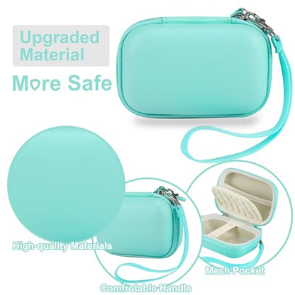 Leayjeen Hard EVA Camera Case Compatible with Canon PowerShot ELPH/IXUS, Kodak Pixpro FZ55/FZ45, Nikon Coolpix, Small Digital Camera, Shockproof Protective Camera Bag with Hand Strap-Green(Case Only) - color: Green