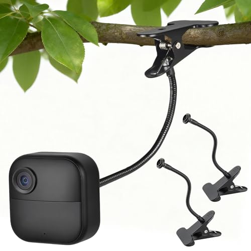 Flexible Clip Clamp Mount for Blink Outdoor 4 (4th Gen)/(3rd Gen)/Blink XT/XT2, Also for Blink Mini/Mini 2, Clip Holder with 7.8 inches Gooseneck Arm, Easy Installation Without Tools - 2Pack