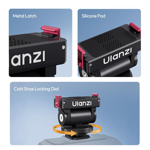 ULANZI OA27 Magnetic Cold Shoe Adapter, Adapter Mount Compatible with DJI OSMO Action 6 & OSMO Nano Xtra Muse, Magnetic Quick Release with 180° Tilt, Cold Shoe + 1/4”-20 Thread, All-Metal Mini Rig
