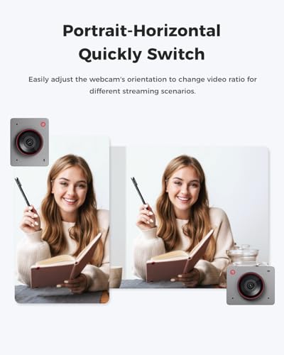 OBSBOT Meet 2-4K Webcam for PC with 1/2" Sensor, AI Framing & Autofocus, Beauty Mode, Lightweight, Gesture Control, HDR, Dual Microphone, 60 FPS, Web Cam for Streaming, Meeting, Gaming. (Space Grey) - color: Meet 2 Grey
