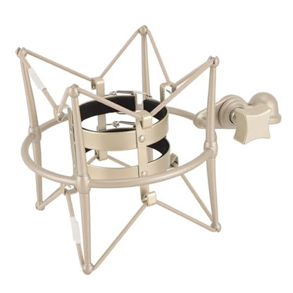 Tangxi 60MM Microphones Shock Mount, Gold, High Isolation, Anti Vibration, Spider Shockmount Stand for Microphones up to 60MM Diameter - color: Gold