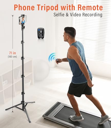 Phone Tripod, 86" Tall Tripod Stand with Gooseneck and Remote, Suitable for Recording Fitness Vlog Watching Cooking, Compatible with Smartphone, Camera, 1 Pcs - size: 86 inch