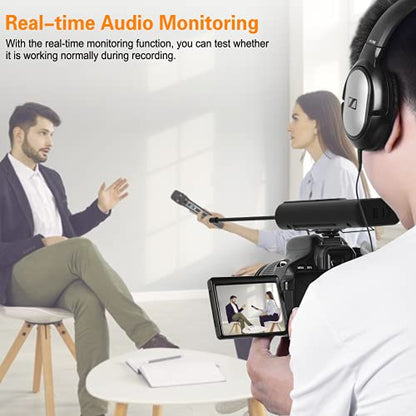 COMICA CVM-WM100 H UHF 48-Channel Professional Wireless Handheld Microphone System for Canon Nikon Sony Panasonic Fuji DSLR Camera, XLR Camcorder, Smartphone, Perfect for Video Recording/Interview