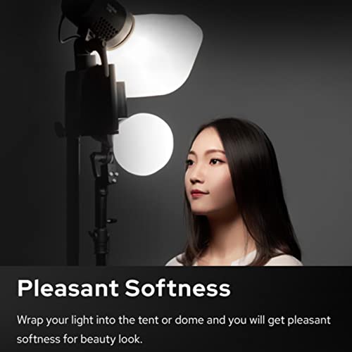 Godox ML-CD15 Flash Diffuser w/3 adapters, Diffusion Dome Light Modifier | for Godox V1S V1C V1N V1F V1O V860III V860II V850III TT685II TT600 TT685 AD200 AD200PRO AD300PRO AD400PRO ML30 ML60 ML60BI