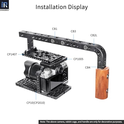 INNOREL CB2L ARRI Positioning Top Handle Extension Universal CNC Multi-Function Cheese Handle 90° Right Angle Fixture Handle 3/8" Screw Fixed for Camera Rabbit Cage Video Equipment Gimbal Stabilizer - size: CB2L