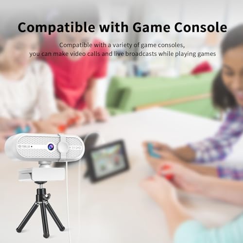 TOALLIN 2K Webcam for PC, 5MP, Built-in Mic, 90° Wide Angle Webcam with Tripod and Privacy Cover, USB Computer Camera for Laptop, Live-Streaming, Gaming, Online Meetings, Video Calls - style: 2K Webcam with Tripod