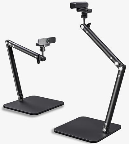 Lufia Webcam Camera Stand, Phone Mount, Sturdy Desk Mount for Webcam C922 C930e C920S C920 C615 C960 C920x BRIO 4K, Phone Mount, Right Light with 1/4" Thread