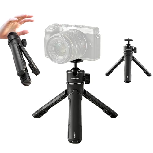 One-Click Mini Desktop Tripod for Camera, Phone & Action Cam, Adjustable Foldable Stand for Streaming, Zoom Meetings, Vlog Recording & Content Creation